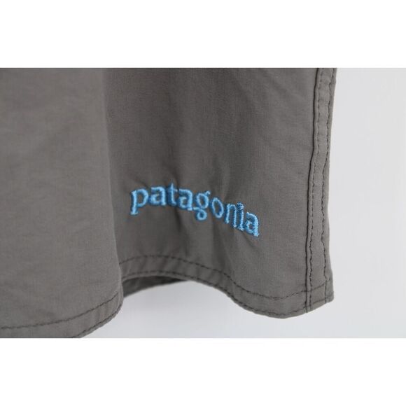 Patagonia Board Shorts Mens 30 Gray Zip Pocket Swim 20" Surf Nylon Inseam 10" - Picture 4 of 7